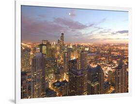 Aerial View of the Loop, Chicago, IL-Walter Bibikow-Framed Photographic Print