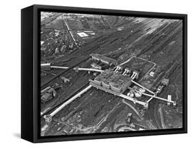 Aerial View of the Manvers Coal Processing Plant, Wath Upon Dearne, South Yorkshire, 1964-Michael Walters-Framed Stretched Canvas