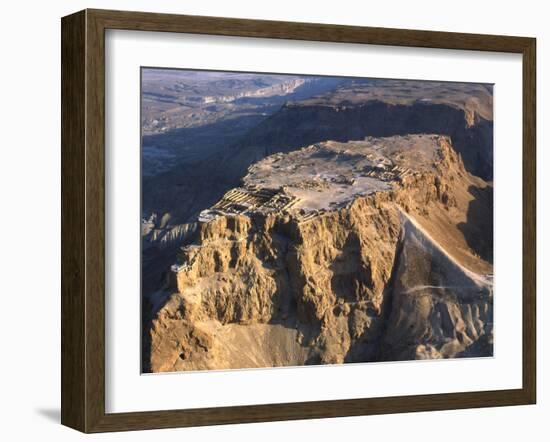 Aerial View of the Masada Plateau-null-Framed Photographic Print