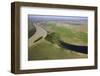 Aerial view of the meandering Saint George branch of the Danube river, Romania-Michel Roggo-Framed Photographic Print