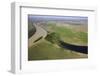 Aerial view of the meandering Saint George branch of the Danube river, Romania-Michel Roggo-Framed Photographic Print