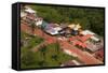 Aerial View of the Mining Town of Mahdia, Guyana, South America-Mick Baines & Maren Reichelt-Framed Stretched Canvas