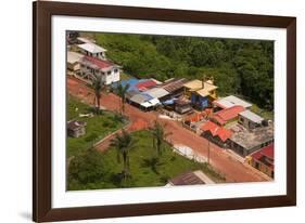 Aerial View of the Mining Town of Mahdia, Guyana, South America-Mick Baines & Maren Reichelt-Framed Photographic Print