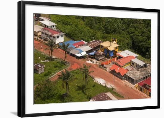 Aerial View of the Mining Town of Mahdia, Guyana, South America-Mick Baines & Maren Reichelt-Framed Photographic Print