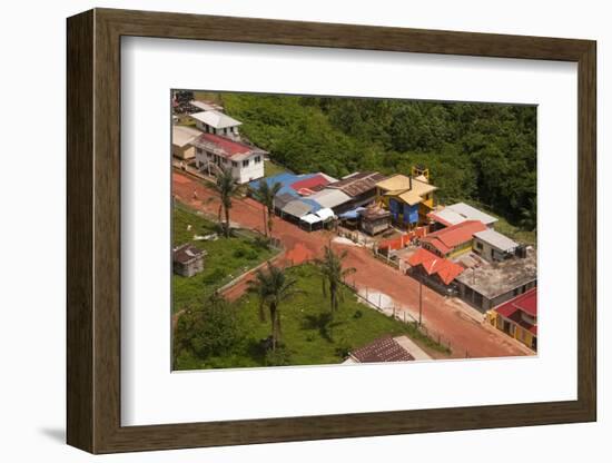 Aerial View of the Mining Town of Mahdia, Guyana, South America-Mick Baines & Maren Reichelt-Framed Photographic Print