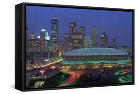 Aerial View of the Minneapolis Metrodome before World Series-Bill Pugliano-Framed Stretched Canvas