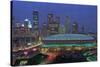 Aerial View of the Minneapolis Metrodome before World Series-Bill Pugliano-Stretched Canvas