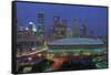 Aerial View of the Minneapolis Metrodome before World Series-Bill Pugliano-Framed Stretched Canvas