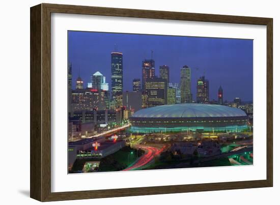 Aerial View of the Minneapolis Metrodome before World Series-Bill Pugliano-Framed Photographic Print