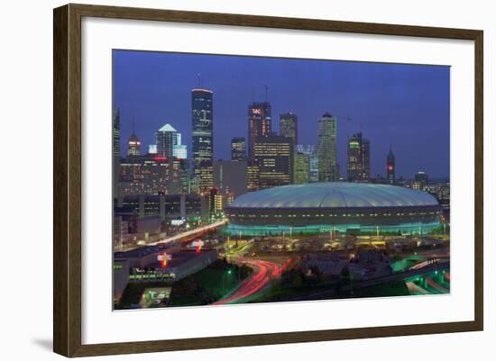 Aerial View of the Minneapolis Metrodome before World Series-Bill Pugliano-Framed Photographic Print