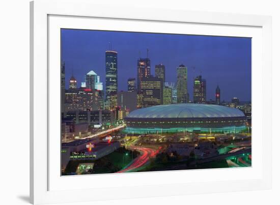 Aerial View of the Minneapolis Metrodome before World Series-Bill Pugliano-Framed Photographic Print