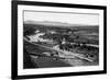 Aerial View of the Missouri River - Bozeman, MT-Lantern Press-Framed Art Print