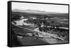 Aerial View of the Missouri River - Bozeman, MT-Lantern Press-Framed Stretched Canvas