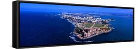 Aerial View of the Morro Castle, San Juan, Puerto Rico-null-Framed Stretched Canvas