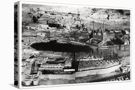 Aerial View of the Mosque of Muhammad Ali Pasha, Cairo, Egypt, from a Zeppelin, 1931-null-Stretched Canvas