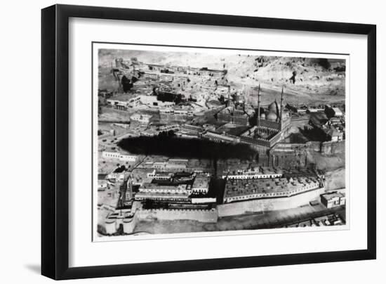 Aerial View of the Mosque of Muhammad Ali Pasha, Cairo, Egypt, from a Zeppelin, 1931-null-Framed Giclee Print