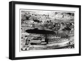 Aerial View of the Mosque of Muhammad Ali Pasha, Cairo, Egypt, from a Zeppelin, 1931-null-Framed Giclee Print