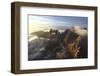 Aerial View of the Mountain Range of Odle Surrounded by Clouds in the Dolomites-Roberto Moiola-Framed Photographic Print