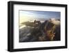 Aerial View of the Mountain Range of Odle Surrounded by Clouds in the Dolomites-Roberto Moiola-Framed Photographic Print