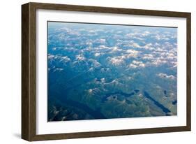 Aerial view of the mountains of Southeast Alaska, USA-Mark A Johnson-Framed Photographic Print