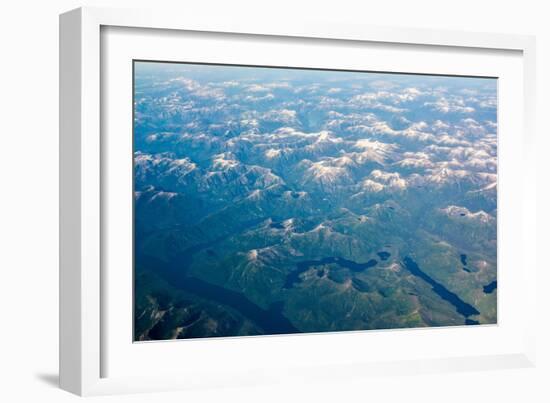 Aerial view of the mountains of Southeast Alaska, USA-Mark A Johnson-Framed Photographic Print