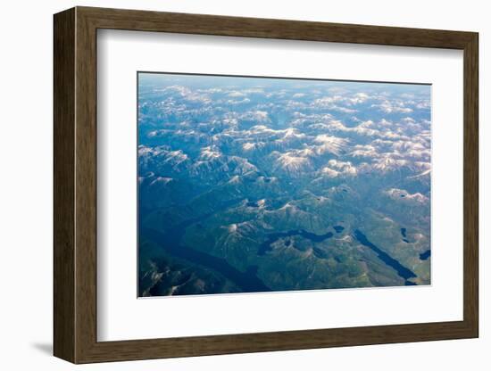 Aerial view of the mountains of Southeast Alaska, USA-Mark A Johnson-Framed Photographic Print