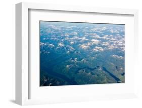 Aerial view of the mountains of Southeast Alaska, USA-Mark A Johnson-Framed Photographic Print