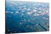 Aerial view of the mountains of Southeast Alaska, USA-Mark A Johnson-Stretched Canvas