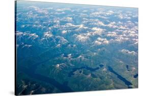 Aerial view of the mountains of Southeast Alaska, USA-Mark A Johnson-Stretched Canvas