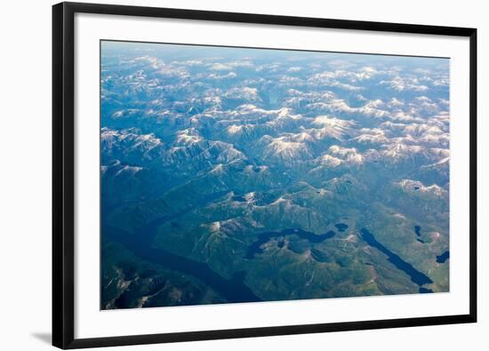 Aerial view of the mountains of Southeast Alaska, USA-Mark A Johnson-Framed Photographic Print