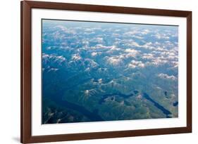 Aerial view of the mountains of Southeast Alaska, USA-Mark A Johnson-Framed Photographic Print