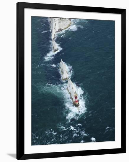 Aerial View of the Needles, Isle of Wight, England, United Kingdom, Europe-Peter Barritt-Framed Photographic Print