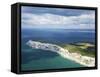 Aerial View of the Needles, Isle of Wight, England, United Kingdom, Europe-Peter Barritt-Framed Stretched Canvas