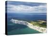 Aerial View of the Needles, Isle of Wight, England, United Kingdom, Europe-Peter Barritt-Stretched Canvas