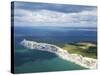 Aerial View of the Needles, Isle of Wight, England, United Kingdom, Europe-Peter Barritt-Stretched Canvas