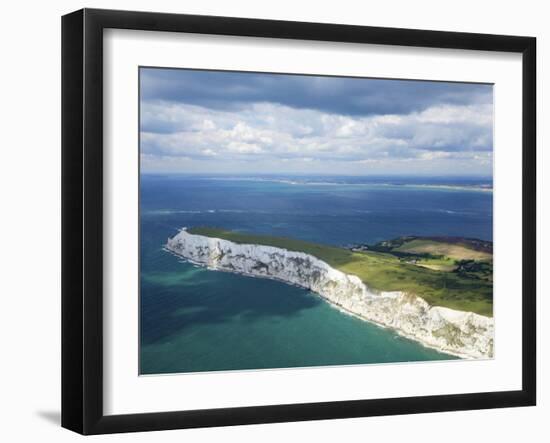 Aerial View of the Needles, Isle of Wight, England, United Kingdom, Europe-Peter Barritt-Framed Premium Photographic Print