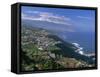 Aerial View of the North Coast and Mount Teide, Tenerife, Canary Islands, Atlantic, Spain, Europe-John Miller-Framed Stretched Canvas