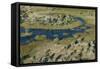 Aerial view of the Okavango Delta, Botswana, Africa-Sergio Pitamitz-Framed Stretched Canvas