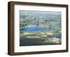 Aerial view of the Okavango Delta during drought conditions in early fall, Botswana-Michael Nolan-Framed Photographic Print