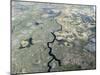 Aerial view of the Okavango Delta during drought conditions in early fall, Botswana-Michael Nolan-Mounted Photographic Print