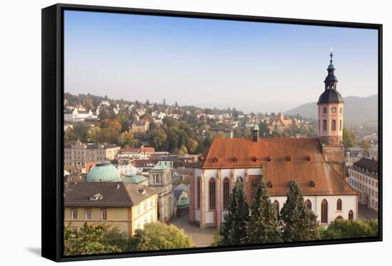 Aerial View of the Old Town with Stiftskirche Collegiate Church-Markus-Framed Stretched Canvas