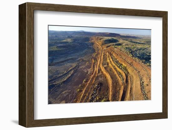 Aerial view of the Outback mines in Australia-John Gollings-Framed Photo