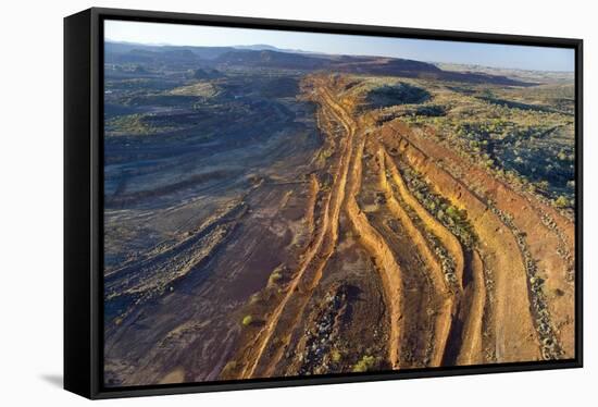 Aerial view of the Outback mines in Australia-John Gollings-Framed Stretched Canvas