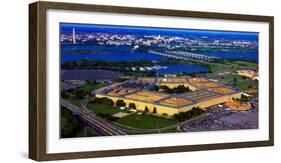 Aerial view of The Pentagon at dusk, Washington DC, USA-null-Framed Photographic Print