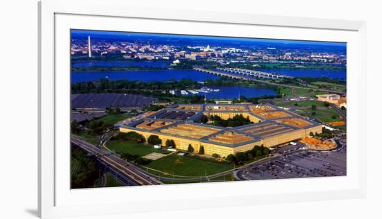 Aerial view of The Pentagon at dusk, Washington DC, USA-null-Framed Photographic Print