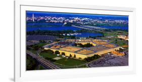 Aerial view of The Pentagon at dusk, Washington DC, USA-null-Framed Photographic Print