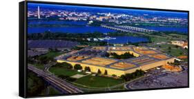 Aerial view of The Pentagon at dusk, Washington DC, USA-null-Framed Stretched Canvas