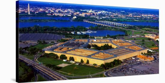 Aerial view of The Pentagon at dusk, Washington DC, USA-null-Stretched Canvas