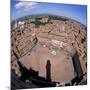 Aerial View of the Piazza Del Campo and the Town of Siena, Tuscany, Italy-Tony Gervis-Mounted Photographic Print