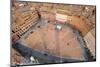 Aerial View of the Piazza Del Campo, Siena, Tuscany, Italy as Seen through a Wide Angle Lens from T-Mihai-Bogdan Lazar-Mounted Photographic Print